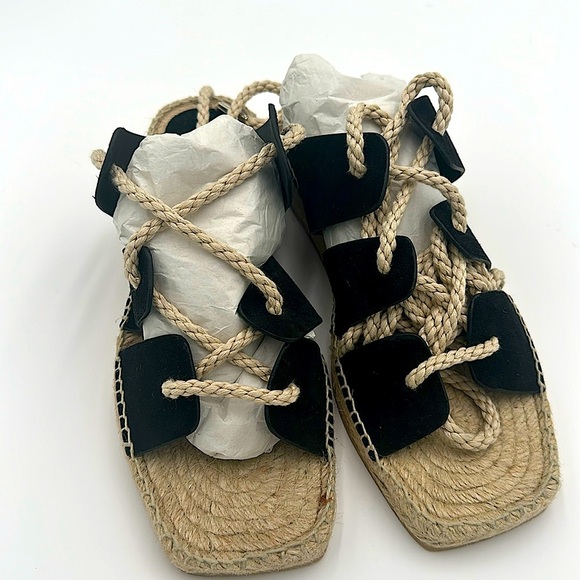 Freda Salvador Women's Lucy Espadrille Ankle Tie Sandals Size 9 with Box - Picture 3 of 7